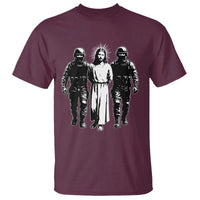 Jesus Arrested Parody T Shirt Funny Immigrant Rights Political Protest