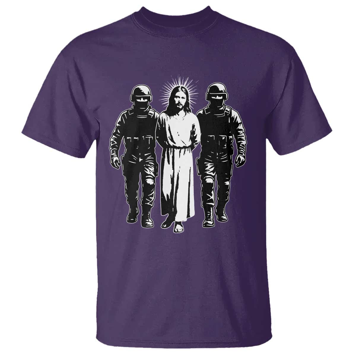 Jesus Arrested Parody T Shirt Funny Immigrant Rights Political Protest