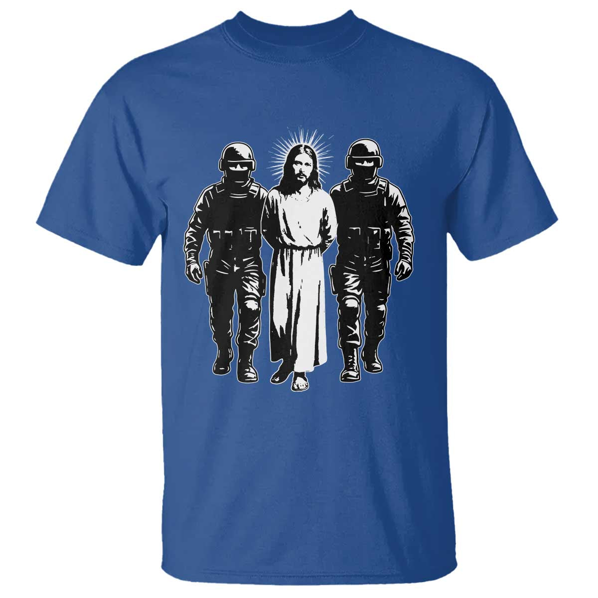 Jesus Arrested Parody T Shirt Funny Immigrant Rights Political Protest