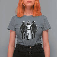 Jesus Arrested Parody T Shirt For Women Funny Immigrant Rights Political Protest