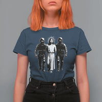 Jesus Arrested Parody T Shirt For Women Funny Immigrant Rights Political Protest