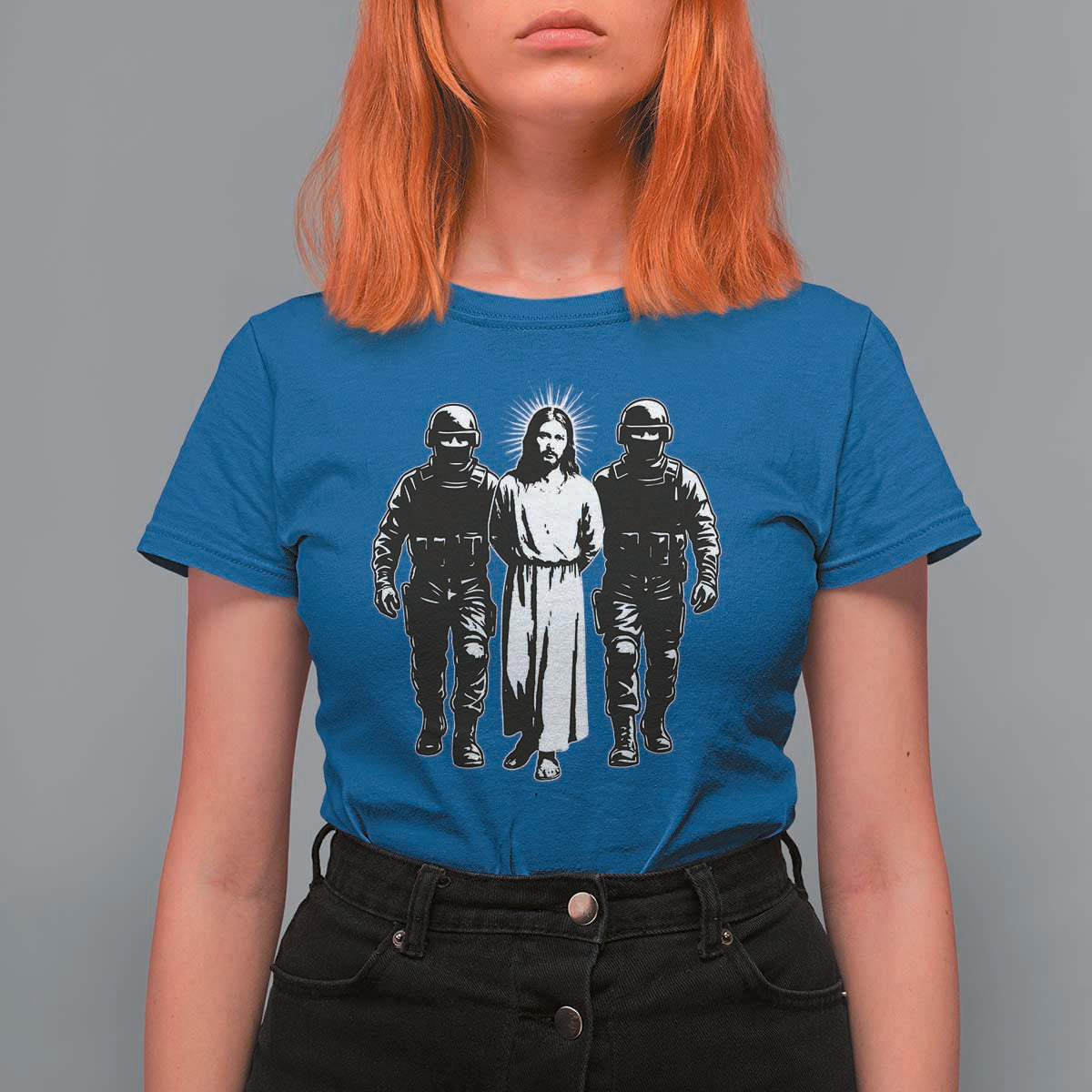 Jesus Arrested Parody T Shirt For Women Funny Immigrant Rights Political Protest