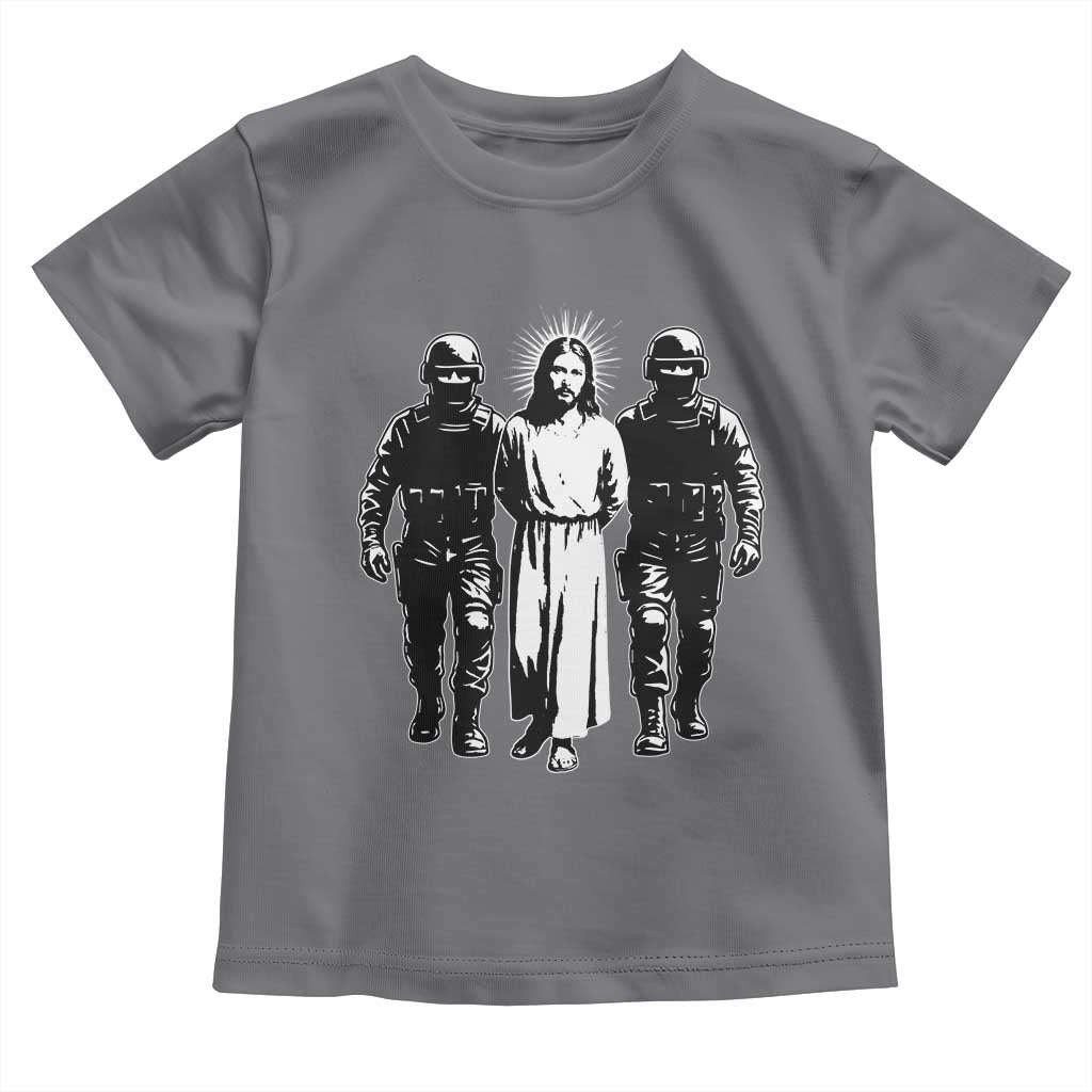 Jesus Arrested Parody Toddler T Shirt Funny Immigrant Rights Political Protest