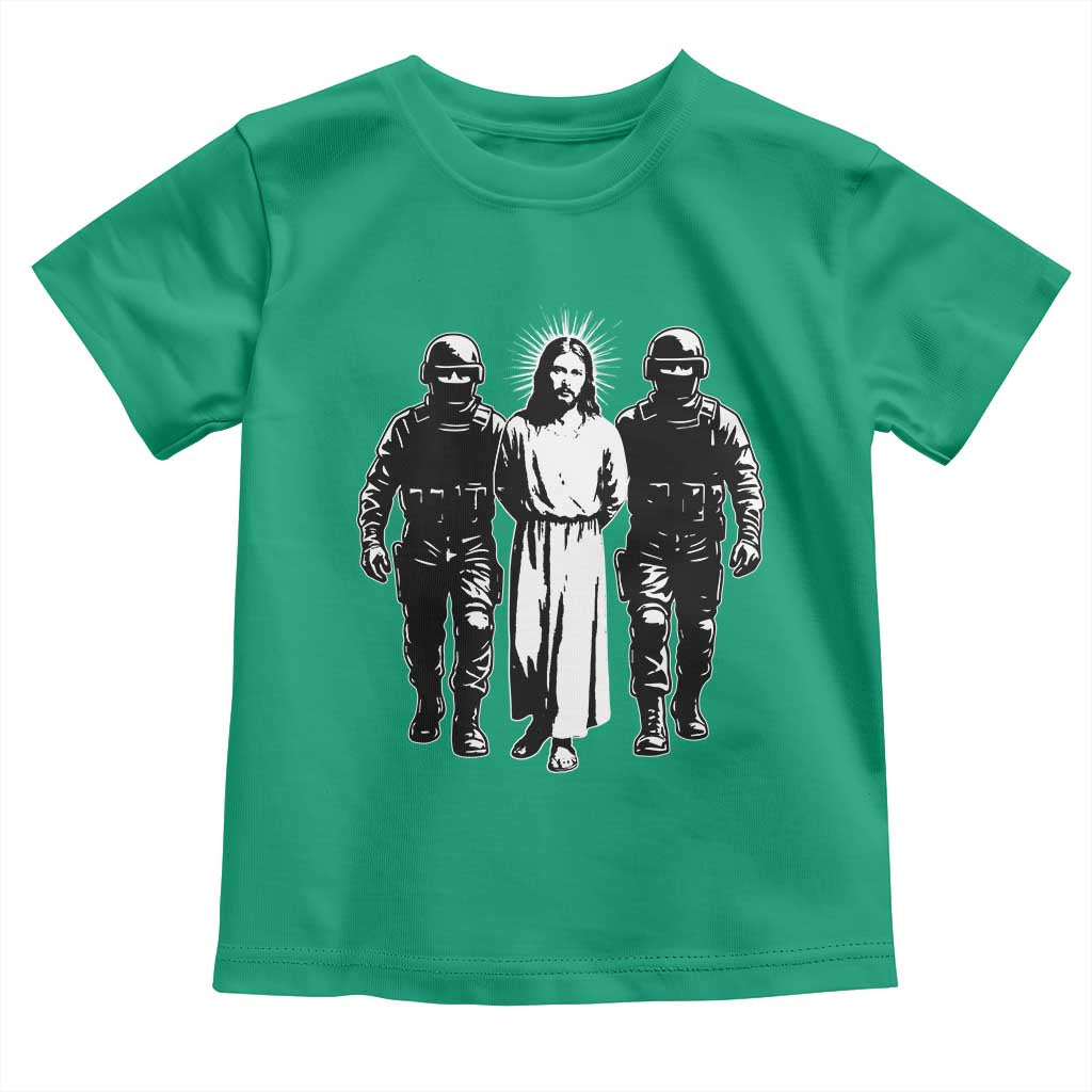 Jesus Arrested Parody Toddler T Shirt Funny Immigrant Rights Political Protest