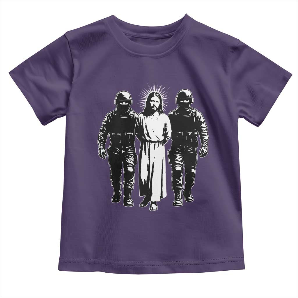 Jesus Arrested Parody Toddler T Shirt Funny Immigrant Rights Political Protest