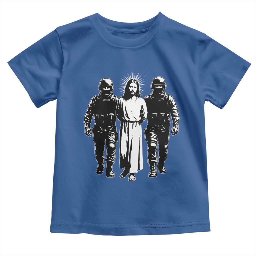 Jesus Arrested Parody Toddler T Shirt Funny Immigrant Rights Political Protest