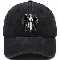 Jesus Arrested Parody Washed Cotton Baseball Cap Funny Immigrant Rights Political Protest