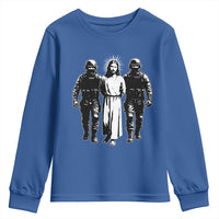 Jesus Arrested Parody Youth Sweatshirt Funny Immigrant Rights Political Protest