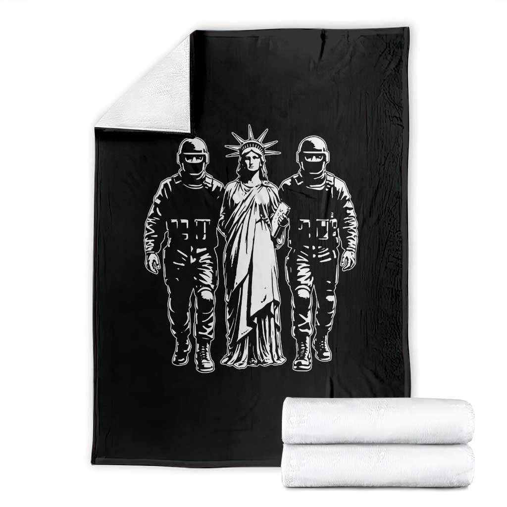 Statue Of Liberty Arrested Throw Blanket Funny Immigrant Rights Political Protest