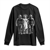 Statue Of Liberty Arrested Long Sleeve Shirt Funny Immigrant Rights Political Protest