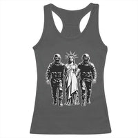 Statue Of Liberty Arrested Racerback Tank Top Funny Immigrant Rights Political Protest