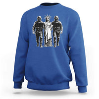 Statue Of Liberty Arrested Sweatshirt Funny Immigrant Rights Political Protest