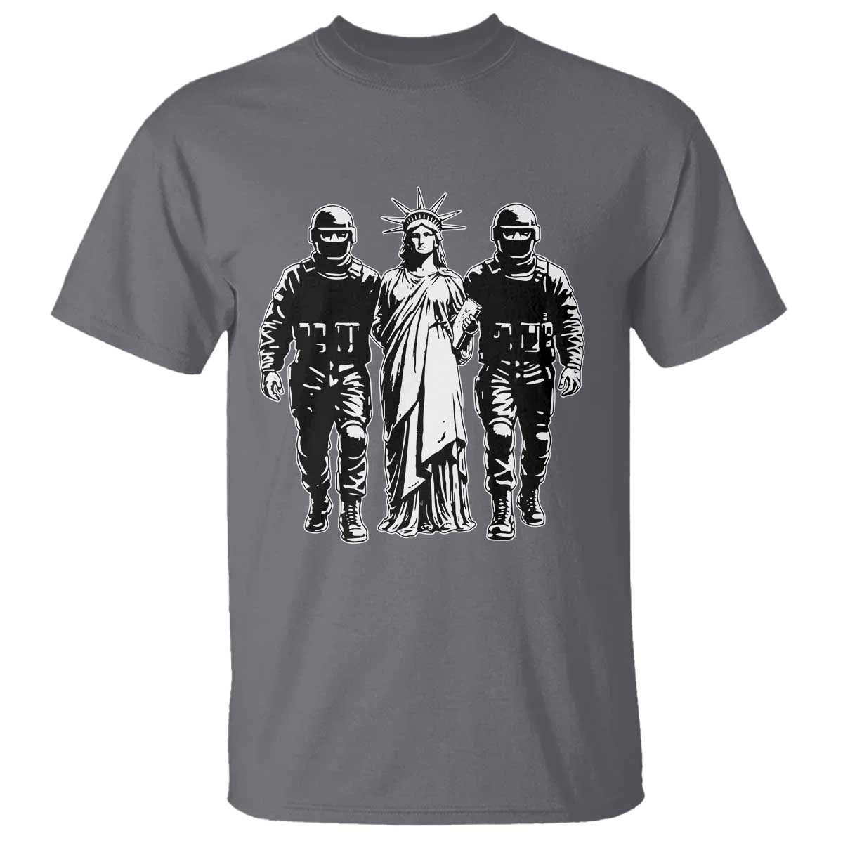 Statue Of Liberty Arrested T Shirt Funny Immigrant Rights Political Protest