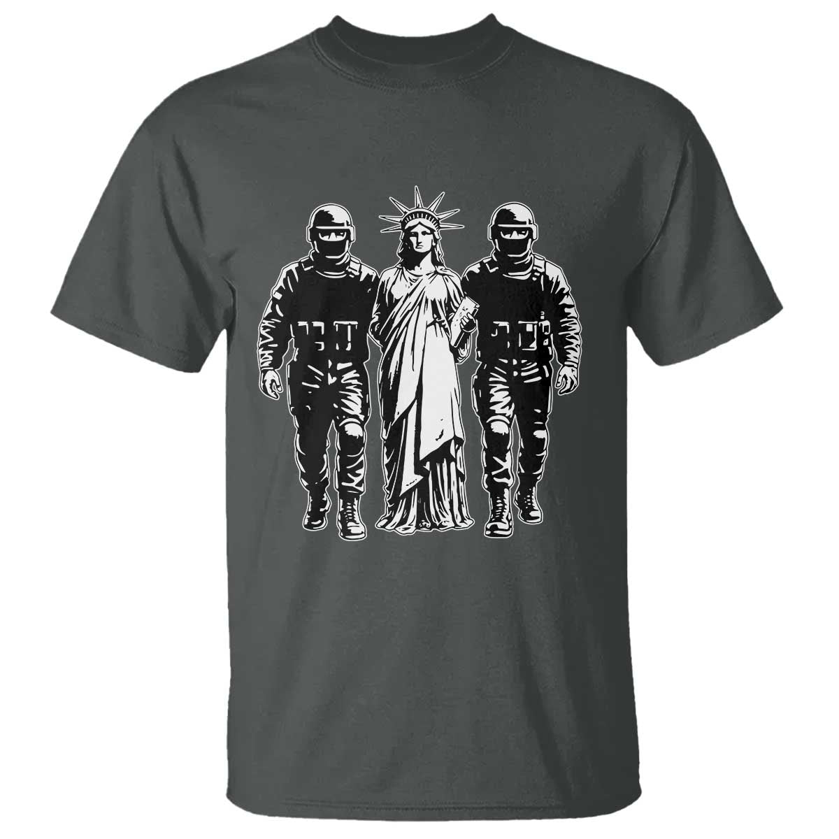 Statue Of Liberty Arrested T Shirt Funny Immigrant Rights Political Protest