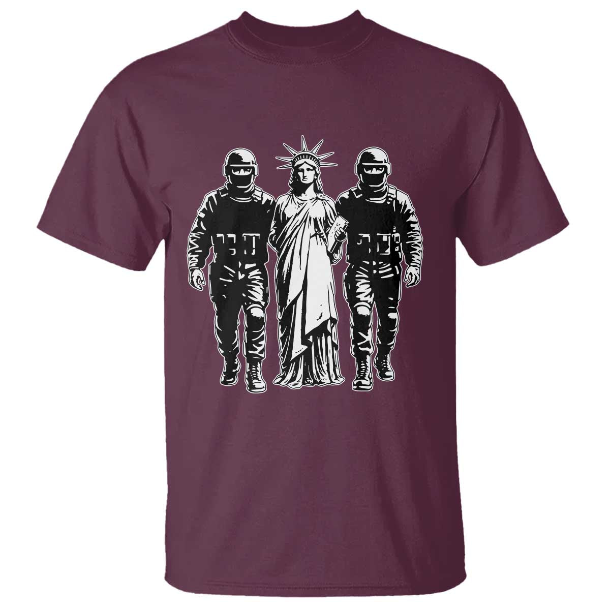 Statue Of Liberty Arrested T Shirt Funny Immigrant Rights Political Protest