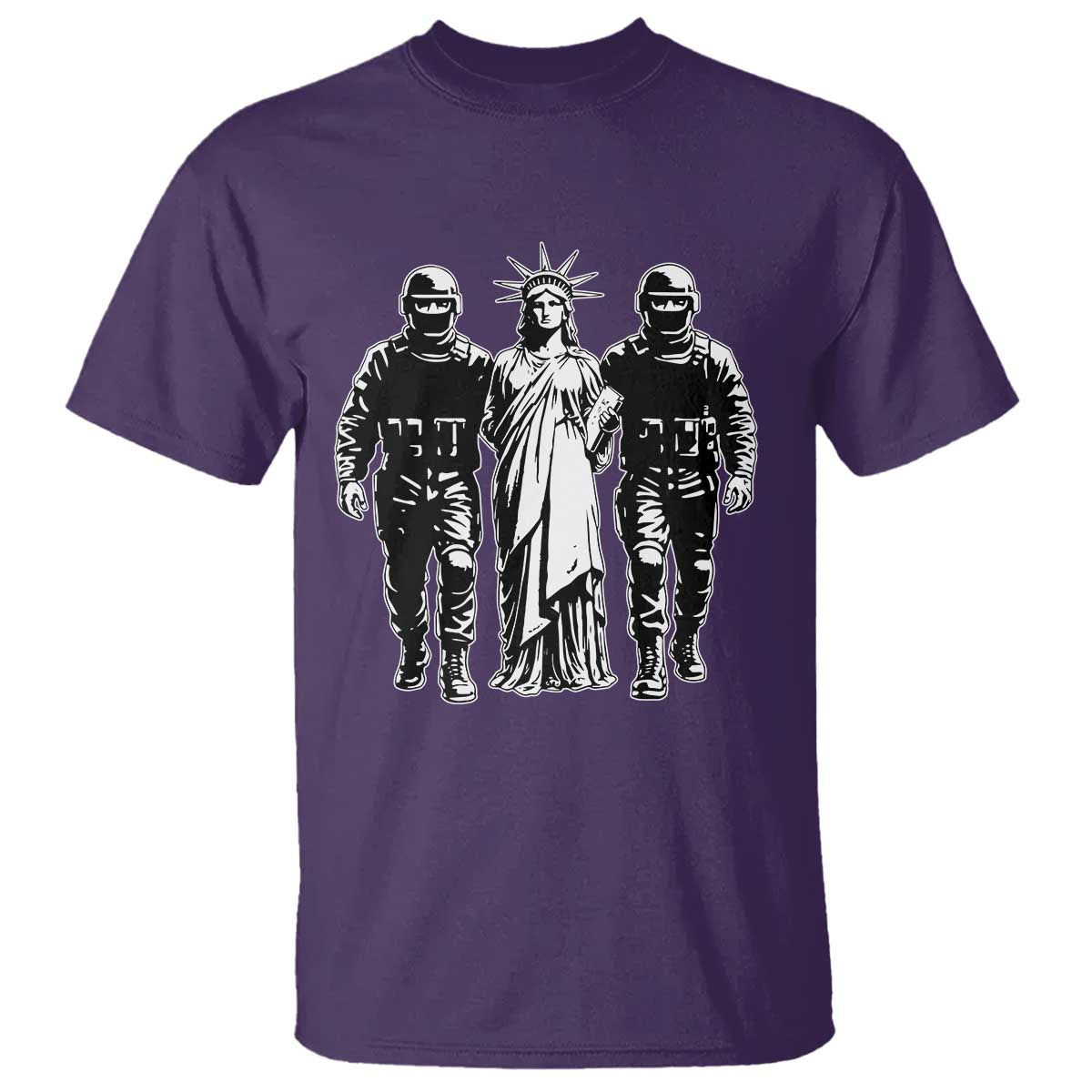 Statue Of Liberty Arrested T Shirt Funny Immigrant Rights Political Protest