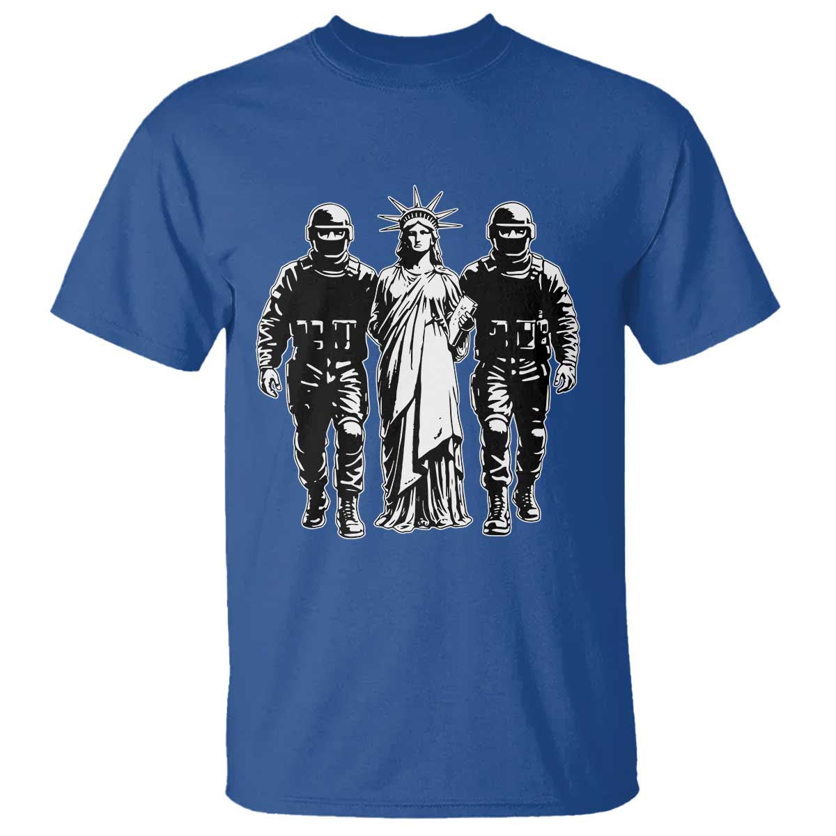 Statue Of Liberty Arrested T Shirt Funny Immigrant Rights Political Protest