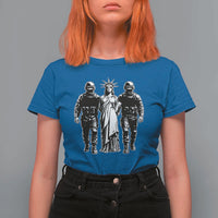 Statue Of Liberty Arrested T Shirt For Women Funny Immigrant Rights Political Protest