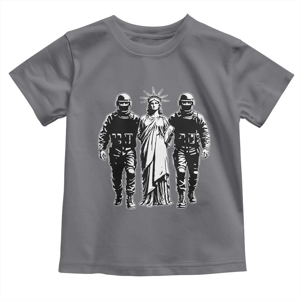 Statue Of Liberty Arrested Toddler T Shirt Funny Immigrant Rights Political Protest