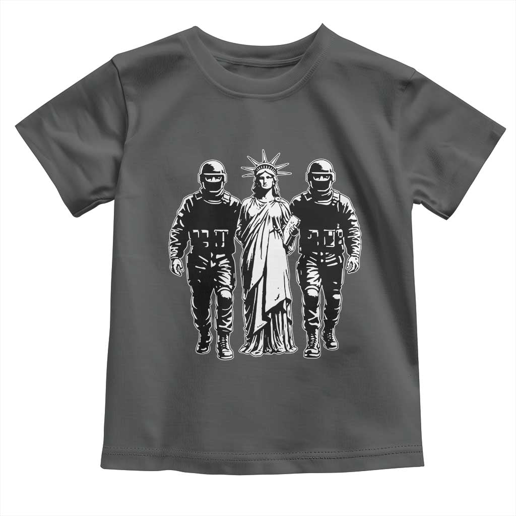 Statue Of Liberty Arrested Toddler T Shirt Funny Immigrant Rights Political Protest