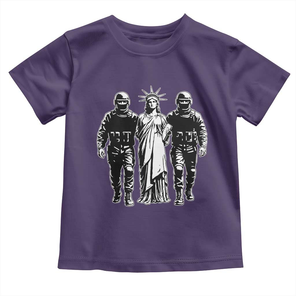 Statue Of Liberty Arrested Toddler T Shirt Funny Immigrant Rights Political Protest