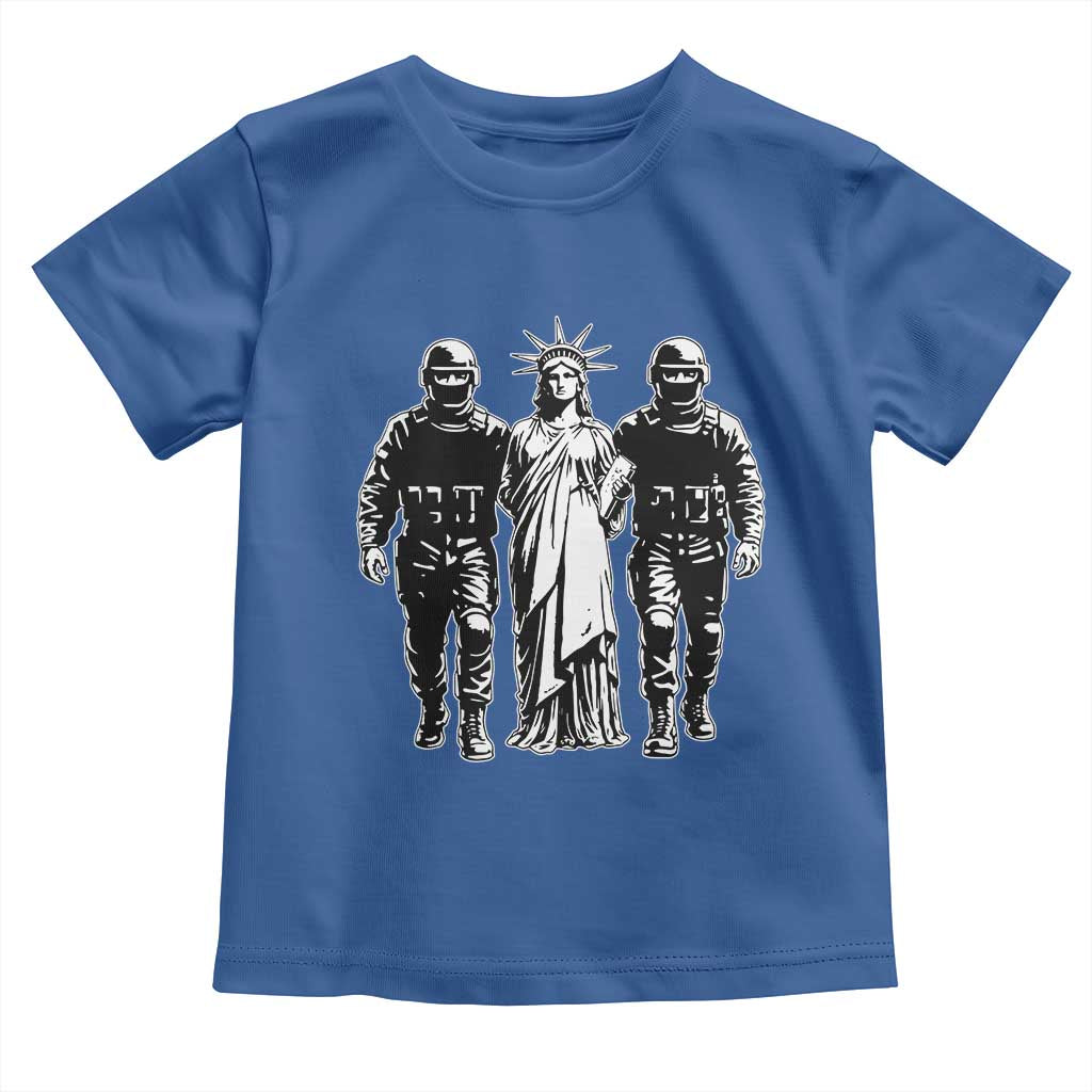 Statue Of Liberty Arrested Toddler T Shirt Funny Immigrant Rights Political Protest