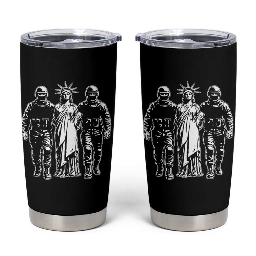 Statue Of Liberty Arrested Tumbler Cup Funny Immigrant Rights Political Protest