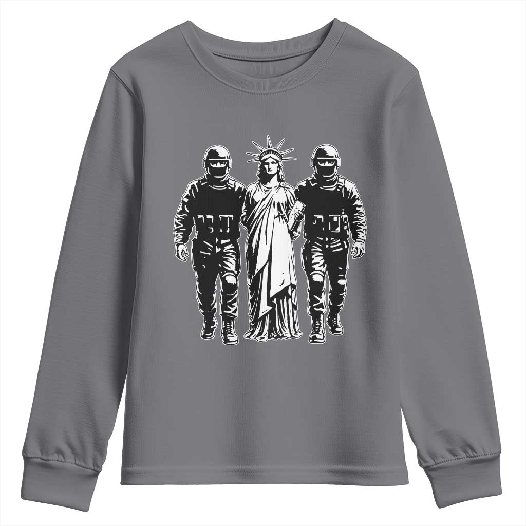 Statue Of Liberty Arrested Youth Sweatshirt Funny Immigrant Rights Political Protest
