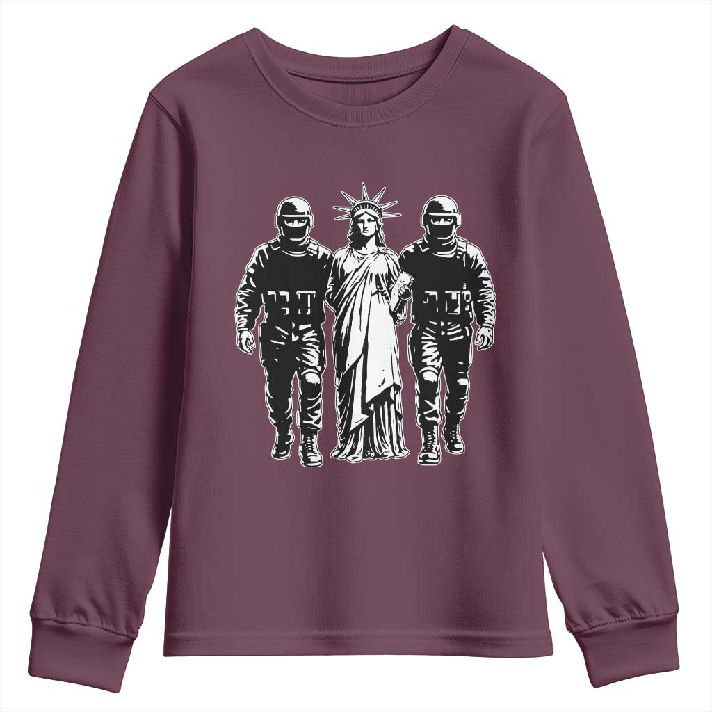 Statue Of Liberty Arrested Youth Sweatshirt Funny Immigrant Rights Political Protest