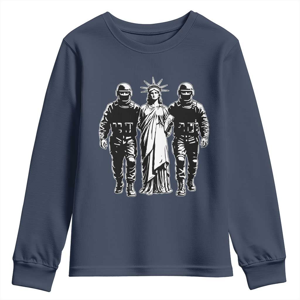 Statue Of Liberty Arrested Youth Sweatshirt Funny Immigrant Rights Political Protest