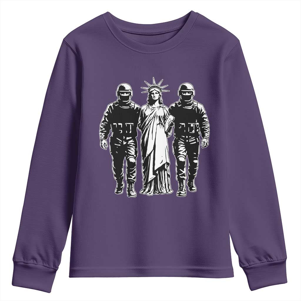 Statue Of Liberty Arrested Youth Sweatshirt Funny Immigrant Rights Political Protest