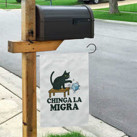 Chinga La Migra Garden Flag Funny Immigration Rights Cat Political