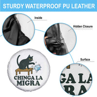 Chinga La Migra Spare Tire Cover Funny Immigration Rights Cat Political