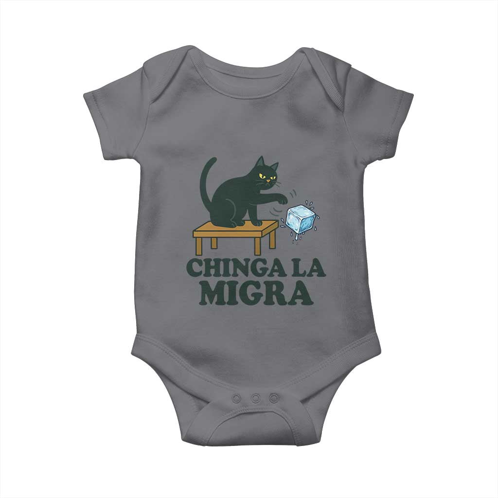 Chinga La Migra Baby Onesie Funny Immigration Rights Cat Political
