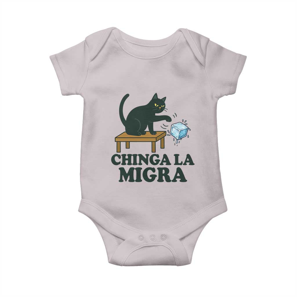 Chinga La Migra Baby Onesie Funny Immigration Rights Cat Political