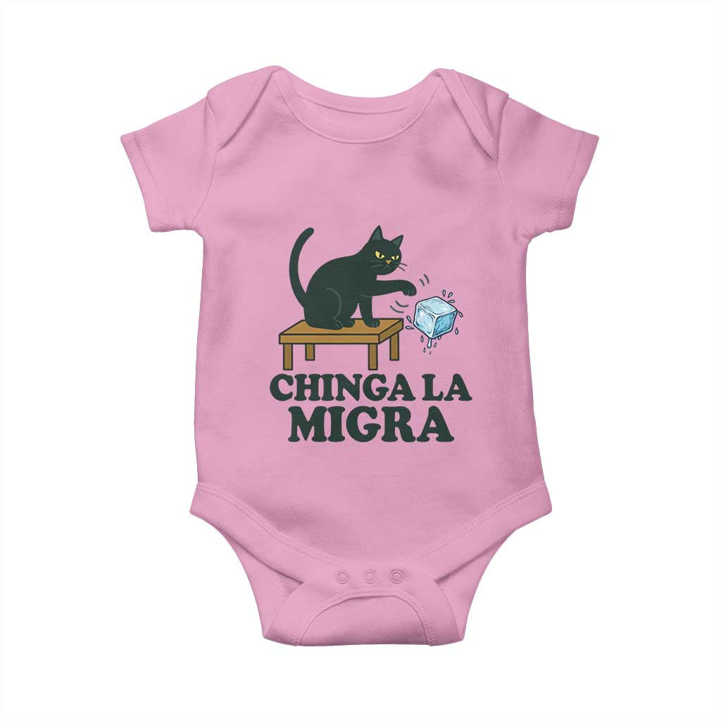 Chinga La Migra Baby Onesie Funny Immigration Rights Cat Political