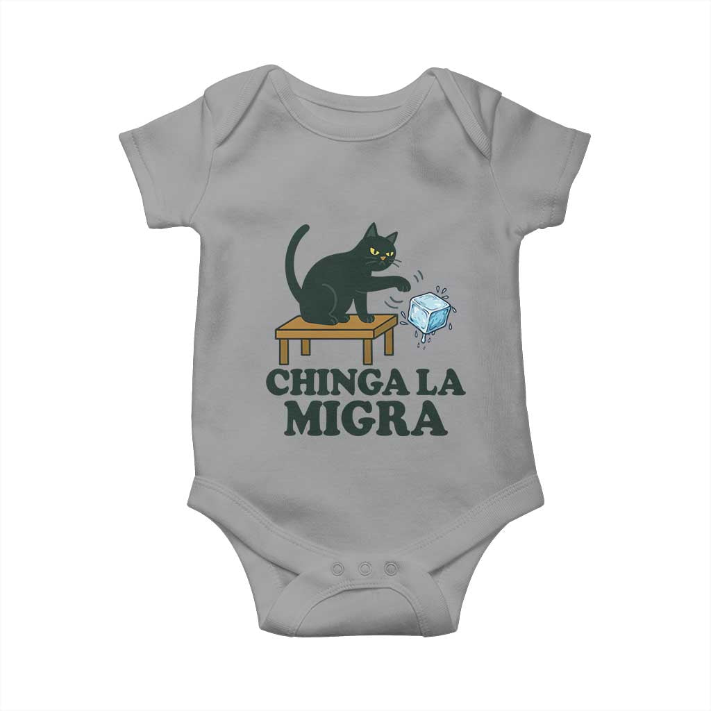 Chinga La Migra Baby Onesie Funny Immigration Rights Cat Political