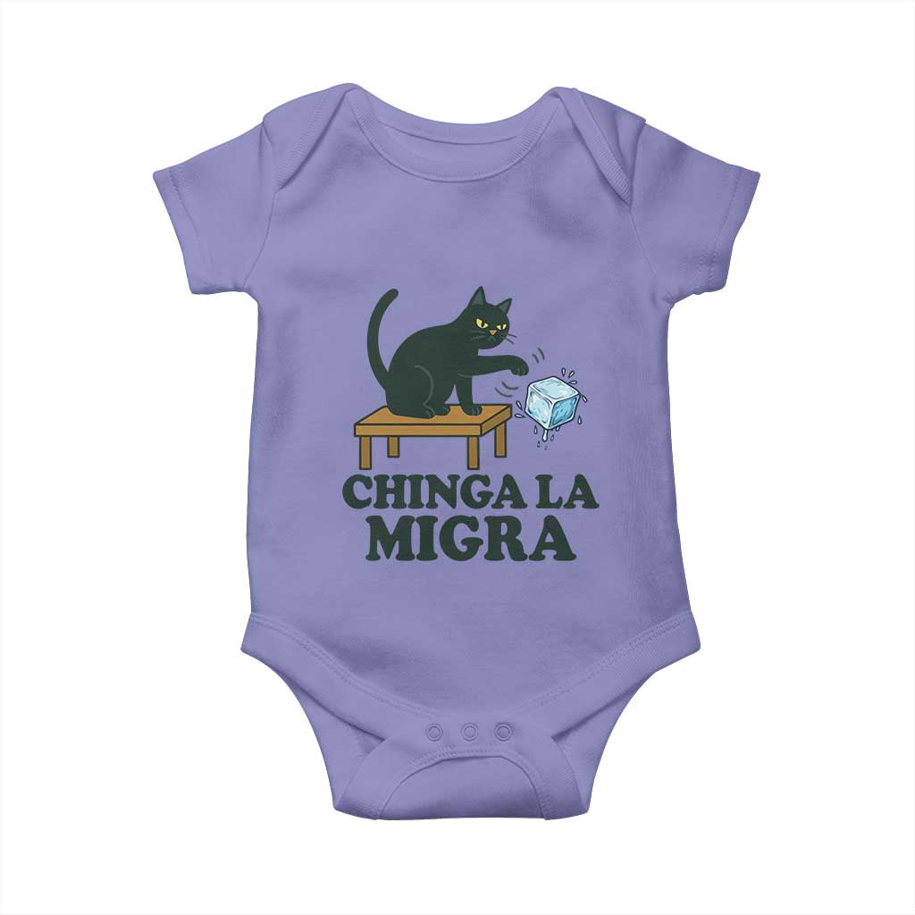 Chinga La Migra Baby Onesie Funny Immigration Rights Cat Political