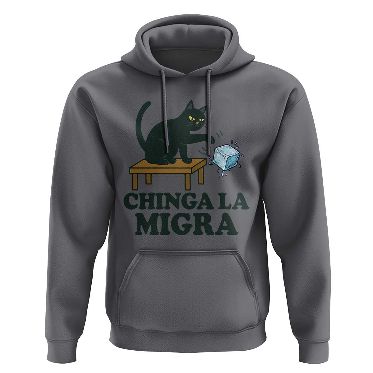 Chinga La Migra Hoodie Funny Immigration Rights Cat Political