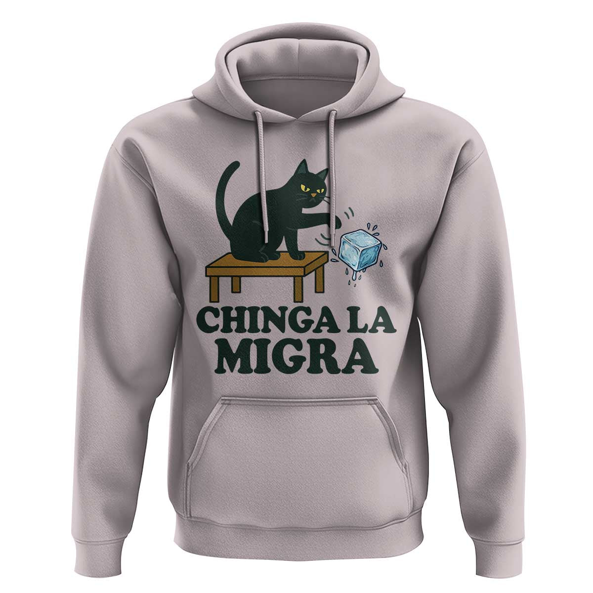 Chinga La Migra Hoodie Funny Immigration Rights Cat Political