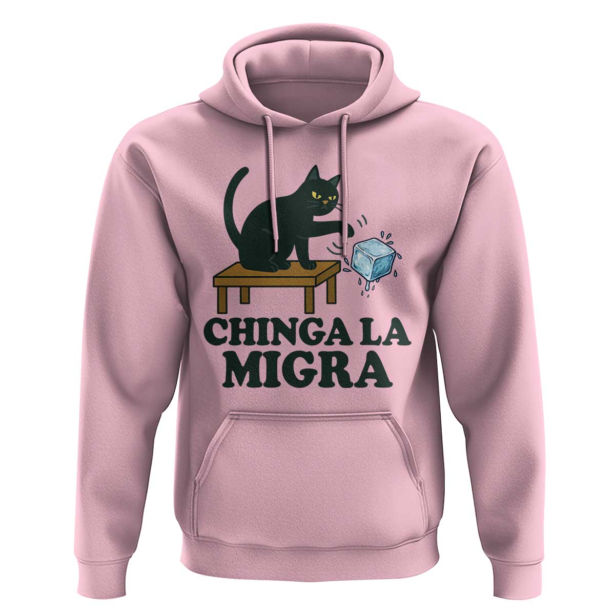 Chinga La Migra Hoodie Funny Immigration Rights Cat Political