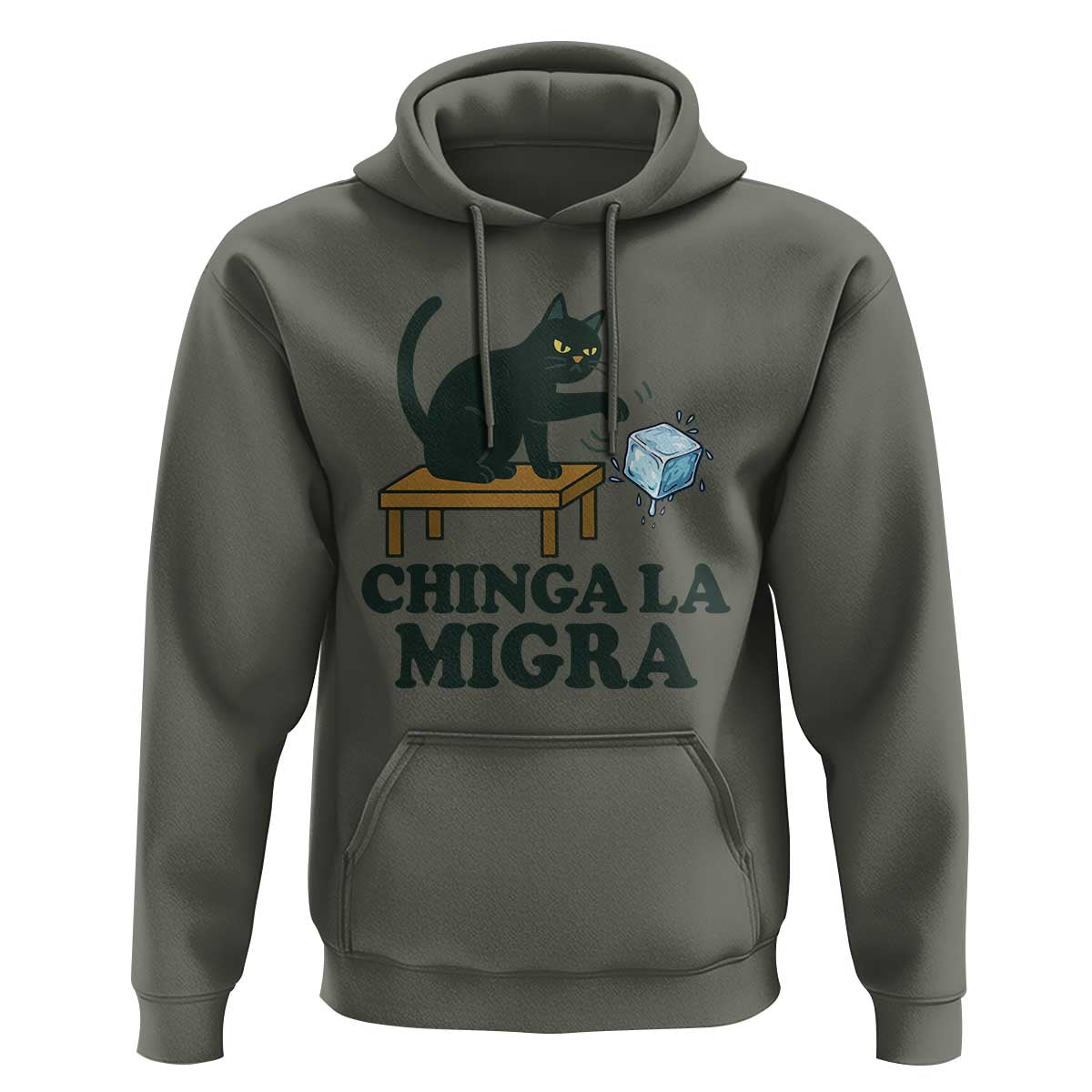 Chinga La Migra Hoodie Funny Immigration Rights Cat Political
