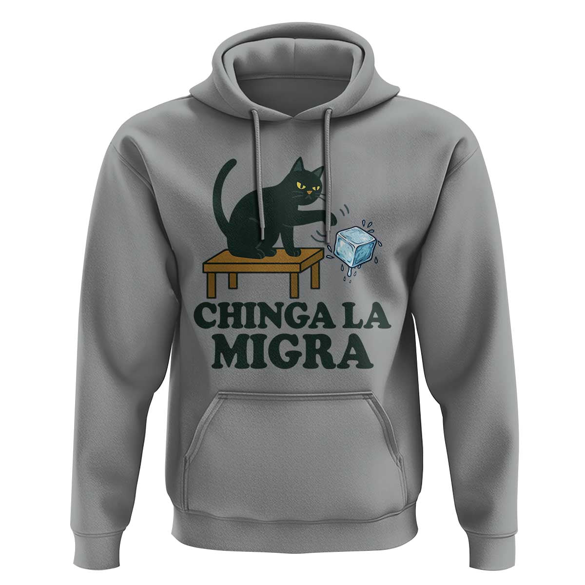 Chinga La Migra Hoodie Funny Immigration Rights Cat Political
