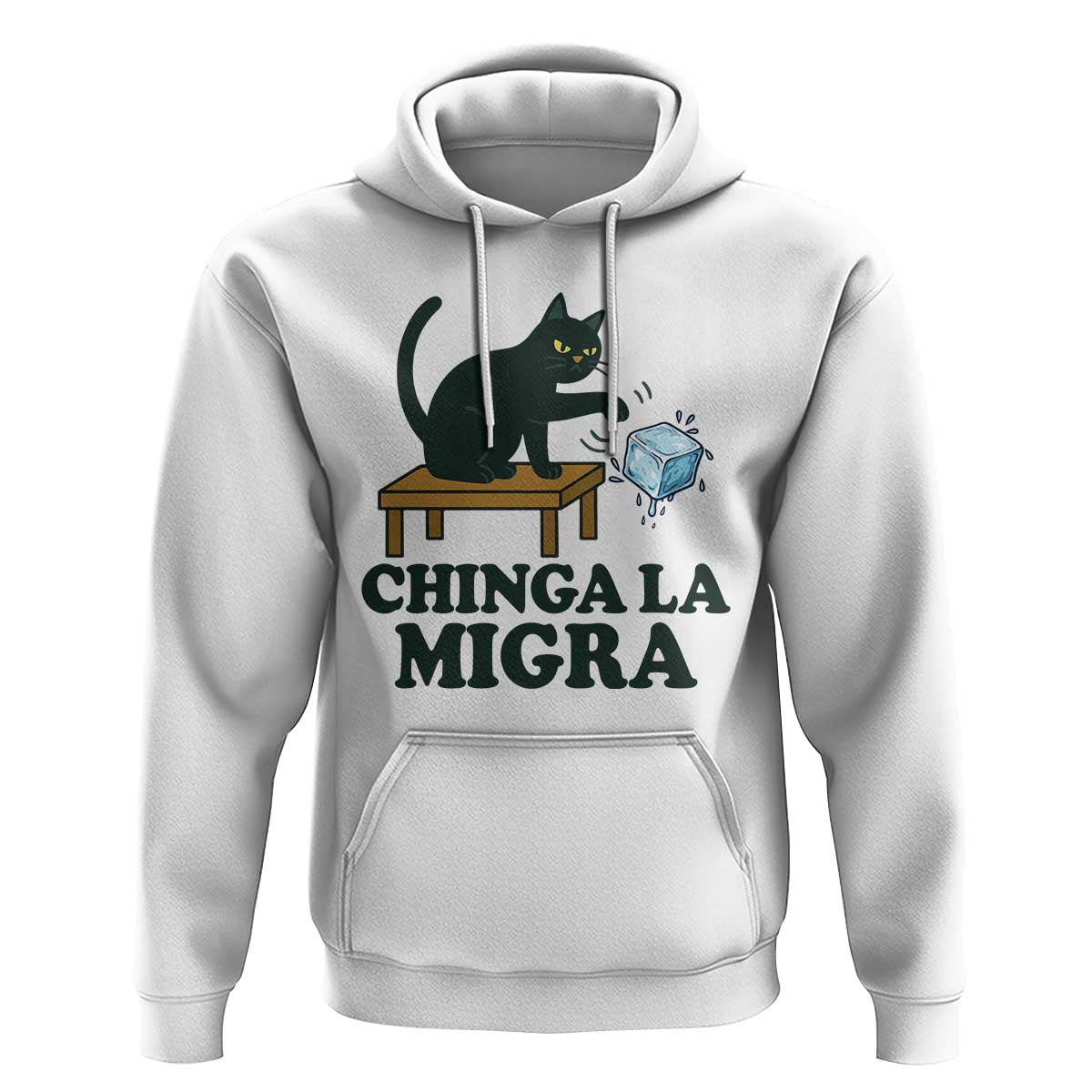 Chinga La Migra Hoodie Funny Immigration Rights Cat Political