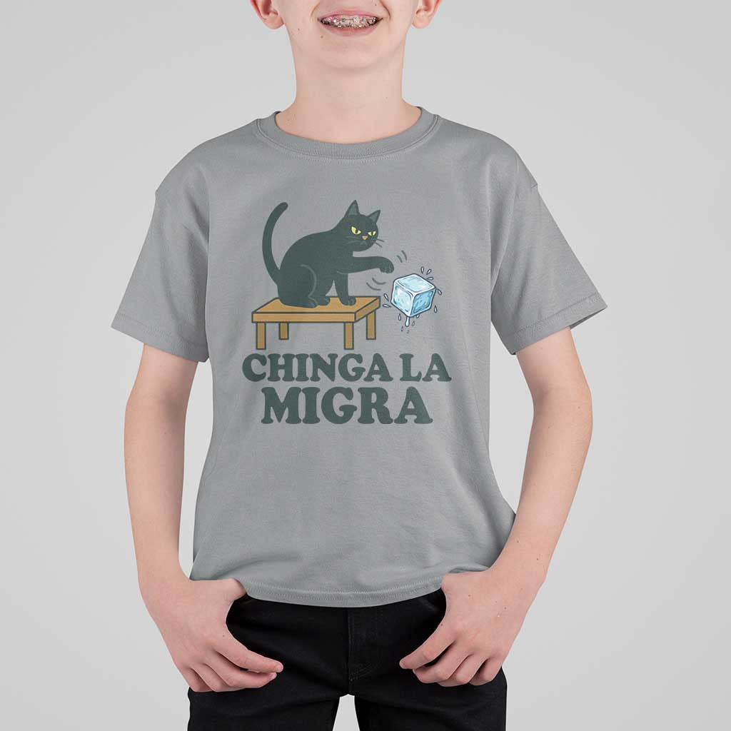 Chinga La Migra T Shirt For Kid Funny Immigration Rights Cat Political
