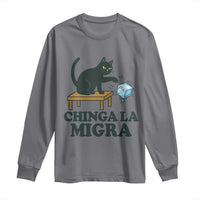 Chinga La Migra Long Sleeve Shirt Funny Immigration Rights Cat Political