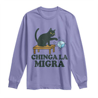 Chinga La Migra Long Sleeve Shirt Funny Immigration Rights Cat Political