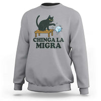 Chinga La Migra Sweatshirt Funny Immigration Rights Cat Political