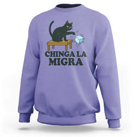 Chinga La Migra Sweatshirt Funny Immigration Rights Cat Political