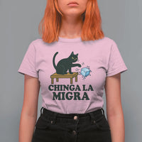 Chinga La Migra T Shirt For Women Funny Immigration Rights Cat Political